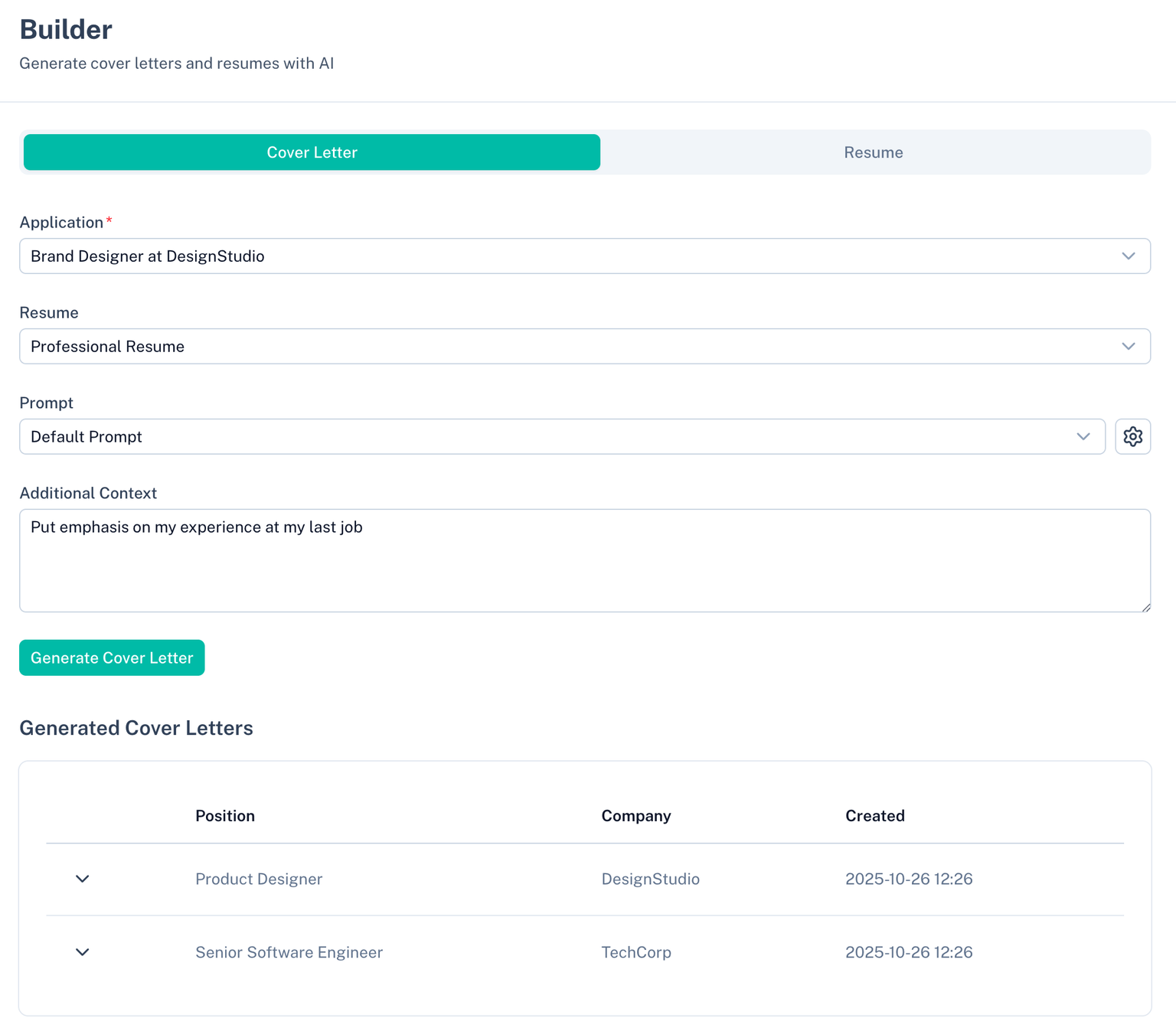 JobsForMe Feature